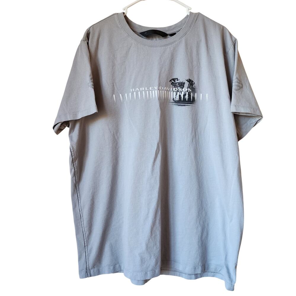 Harley Davidson T-Shirt Mens Size 2XL Grey 99003 19VM Logo Short Sleeve Cotton